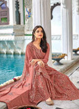 Load image into Gallery viewer, Rose Pink Heavy Embroidered Palazzo Style Suit fashionandstylish.myshopify.com