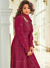 Load image into Gallery viewer, Rouge Pink Designer Sequins Work Gharara Suit fashionandstylish.myshopify.com