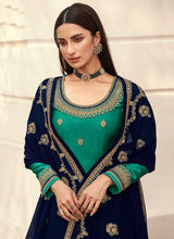 Load image into Gallery viewer, Sea Green And Blue Heavy Embroidered Festive Wear Lehenga fashionandstylish.myshopify.com