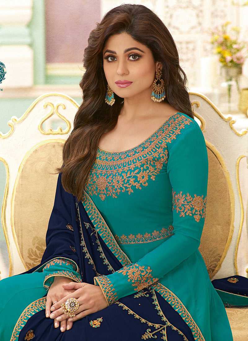 Sea Green Heavy Embroidered Floor touch Anarkali Sea Green Heavy Embroidered Floor touch Anarkali