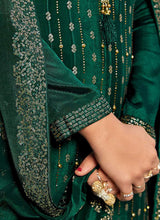 Load image into Gallery viewer, Sea Green Heavy Embroidered Sequins Work Designer Palazzo Suit fashionandstylish.myshopify.com