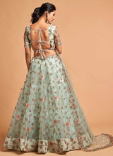 Load image into Gallery viewer, Sky Blue Floral Heavy Embroidered Designer Lehenga Choli fashionandstylish.myshopify.com