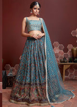 Load image into Gallery viewer, Sky Blue Tone Stylish Lehenga Choli