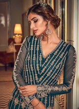 Load image into Gallery viewer, Teal Colour Heavy Embroidered Gown Style Anarkali Suit fashionandstylish.myshopify.com