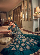 Load image into Gallery viewer, Teal Colour Heavy Embroidered Gown Style Anarkali Suit fashionandstylish.myshopify.com