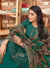 Load image into Gallery viewer, Teal Embroidered Straight Pant Style Suit fashionandstylish.myshopify.com