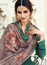 Load image into Gallery viewer, Teal Silk Work Embroidered Gharara Style Suit fashionandstylish.myshopify.com