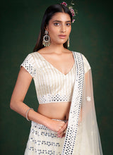Load image into Gallery viewer, White Colour Embroidered Stylish Lehenga Choli