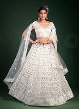 Load image into Gallery viewer, White Colour Embroidered Stylish Lehenga Choli