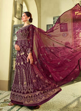 Load image into Gallery viewer, Wine Heavy Embroidered Kalidar Anarkali Suit