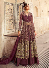 Load image into Gallery viewer, Wine Heavy Embroidered Lehenga/Pant Style Anarkali fashionandstylish.myshopify.com
