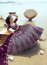 Load image into Gallery viewer, Wine Sequins Embroidered Stylish Lehenga Choli fashionandstylish.myshopify.com
