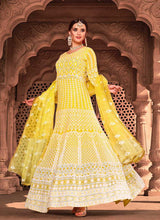 Load image into Gallery viewer, Yellow Color Heavy Embroidered Gown Style Anarkali fashionandstylish.myshopify.com