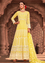 Load image into Gallery viewer, Yellow Color Heavy Embroidered Gown Style Anarkali fashionandstylish.myshopify.com