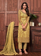 Load image into Gallery viewer, Yellow Color Heavy Embroidered Pant Style Suit fashionandstylish.myshopify.com