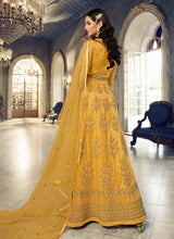 Load image into Gallery viewer, Yellow Floral Heavy Embroidered Gown Style Anarkali