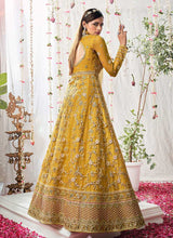 Load image into Gallery viewer, Yellow Heavy Embroidered Designer Kalidar Anarkali Suit fashionandstylish.myshopify.com