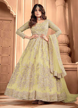 Load image into Gallery viewer, Yellow Heavy Embroidered Gown Style Anarkali fashionandstylish.myshopify.com