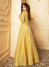 Load image into Gallery viewer, Yellow Heavy Embroidered Kalidar Gown Style Anarkali fashionandstylish.myshopify.com