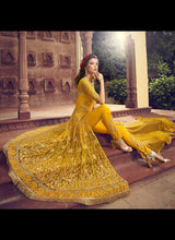 Load image into Gallery viewer, Yellow Heavy Embroidered Pant Style Anarkali fashionandstylish.myshopify.com