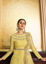 Load image into Gallery viewer, Yellow Heavy Neck Embroidered Gown Style Anarkali fashionandstylish.myshopify.com