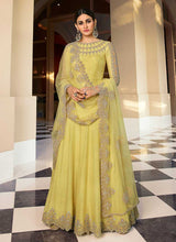 Load image into Gallery viewer, Yellow Heavy Neck Embroidered Gown Style Anarkali fashionandstylish.myshopify.com