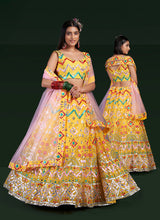 Load image into Gallery viewer, Yellow Multicolour Embroidered Stylish Lehenga Choli