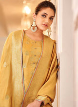 Load image into Gallery viewer, Yellow and Gold Designer Embroidered Palazzo Suit fashionandstylish.myshopify.com