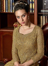 Load image into Gallery viewer, Yellow and Gold Heavy Embroidered Gown Style Anarkali fashionandstylish.myshopify.com
