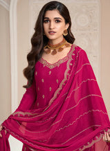 Load image into Gallery viewer, Exquisite Embroidered Pink Palazzo Suit
