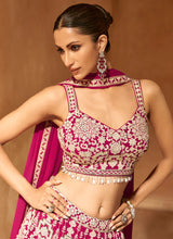 Load image into Gallery viewer, Affordable Pink Embroidered Lehenga
