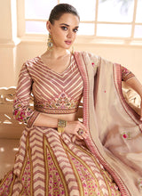 Load image into Gallery viewer, Beige Multi Colour Floral Printed Designer Embroidered Lehenga Choli
