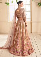 Load image into Gallery viewer, Beige Multi Colour Floral Printed Designer Embroidered Lehenga Choli
