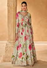 Load image into Gallery viewer, Blooming Grace Cream Embroidered Anarkali Gown
