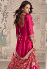 Load image into Gallery viewer, Classic Partywear Embroidered Rani Anarkali Gown
