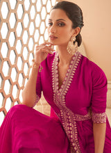 Load image into Gallery viewer, Dark Pink Heavy Embroidered Stylish Anarkali
