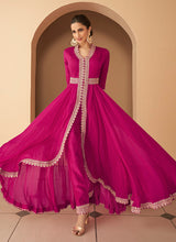 Load image into Gallery viewer, Dark Pink Heavy Embroidered Stylish Anarkali
