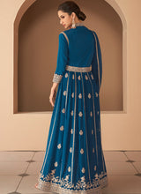 Load image into Gallery viewer, Dark Teal Heavy Embroidered Stylish Anarkali

