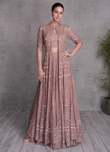 Load image into Gallery viewer, Elegant Dusty Lavender Embroidered Lehenga
