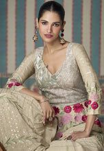 Load image into Gallery viewer, Exquisite Embroidered Beige Gown Timeless Elegance
