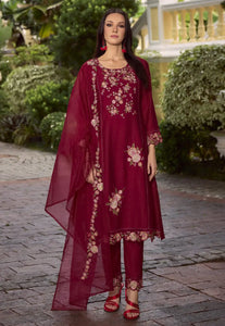 Elegant Embroidered Maroon Classic Salwar Suit