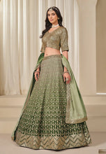Load image into Gallery viewer, Elegant Olive Green and Gold Stylish Lehenga Choli
