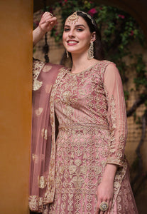 Elegant Pink Heavy Embroidered Designer Anarkali