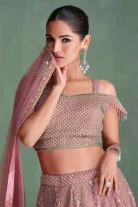 Embroidered Elegance Pink Lehenga Choli