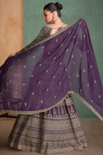 Load image into Gallery viewer, Embroidered Elegance Violet Lehenga Choli
