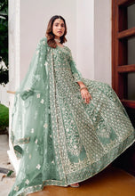 Load image into Gallery viewer, Embroidered Green Anarkali Suit
