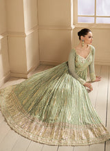 Load image into Gallery viewer, Emerald Green Designer Anarkali Suit with Lavish Embroidery
