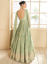 Load image into Gallery viewer, Emerald Green Designer Anarkali Suit with Lavish Embroidery
