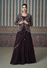 Load image into Gallery viewer, Exquisite Embroidered Wine Gown Timeless Elegance
