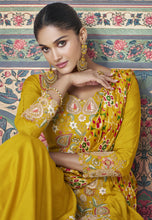 Load image into Gallery viewer, Exquisite Embroidered Yellow Gown Timeless Elegance
